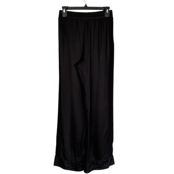 Nation Ltd Fairfax Straight Leg Trouser Pant Silky Relaxed Pull-On Black XS - Picture 7 of 10